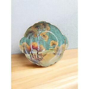 Rare Nippon Japanese Bowl footed with Gold Trim-Hand Painted